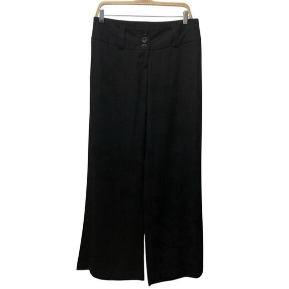 Y2K Wet Seal Black Wide Leg Dress Pants Women’s Size 7 Made in USA NWT - Picture 1 of 6